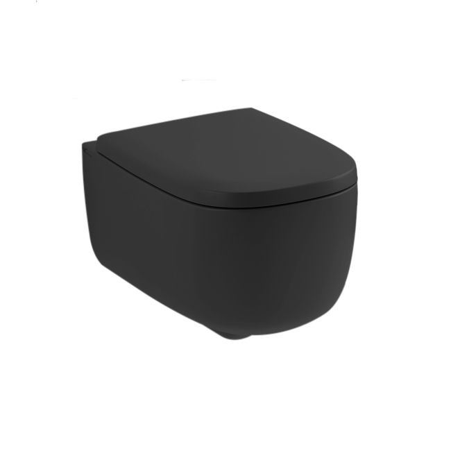 Унітаз підвісний Nic Design Ovvio 37,4х53х28,5 см, чорний глянець (003479008) - Фото 1