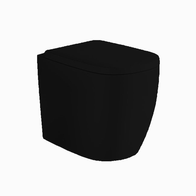 Унитаз напольный Nic Design Ovvio 37,4х53х42 см, черный глянец (003859008) - Фото 1