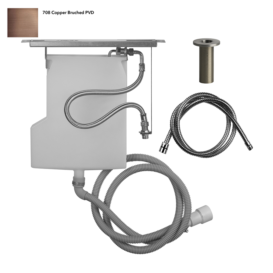 Система збирання води Gessi Inciso для шланга ручного душу, Copper Bruched PVD (01813708) - Фото 1