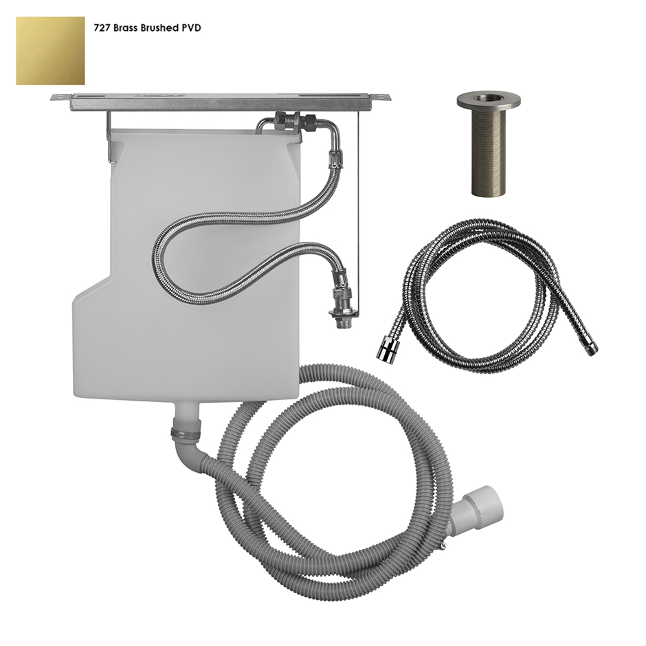 Система збирання води Gessi Inciso для шланга ручного душу, Bruched Brass PVD (01813727) - Фото 1