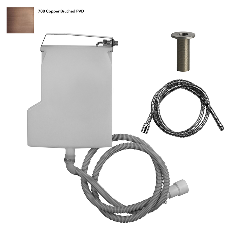 Система сбора воды Gessi Inciso для шланга ручного душа, Copper Bruched PVD (01814708) - Фото 1