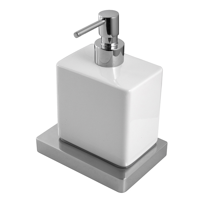 Дозатор для мыла подвесной Noken Lounge, хром/белый (100213306) - Фото 1