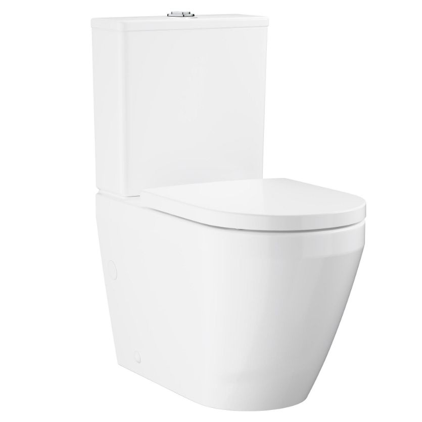 Унитаз напольный Grohe Euro Ceramic, готовый комплект, горизонтальный выпуск, белый (102513SH00) - Фото 1