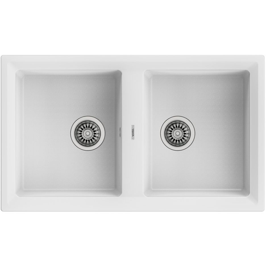 Кухонна мийка Teka Stone 90 B-TG 2B врізна, тегранітна, білий (115260005) - Фото 1