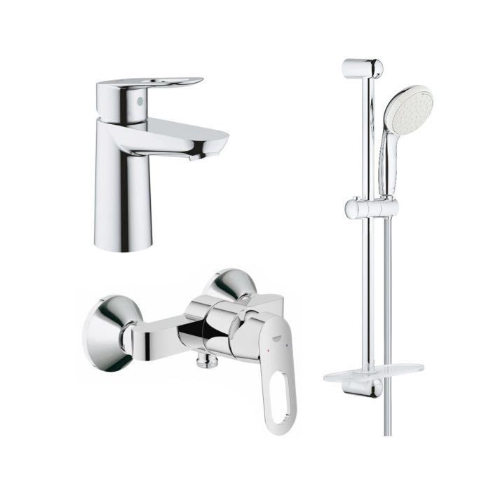 Набор смесителей Grohe Bauloop S 3 в 1 для душа, хром (123220SA) - Фото 1