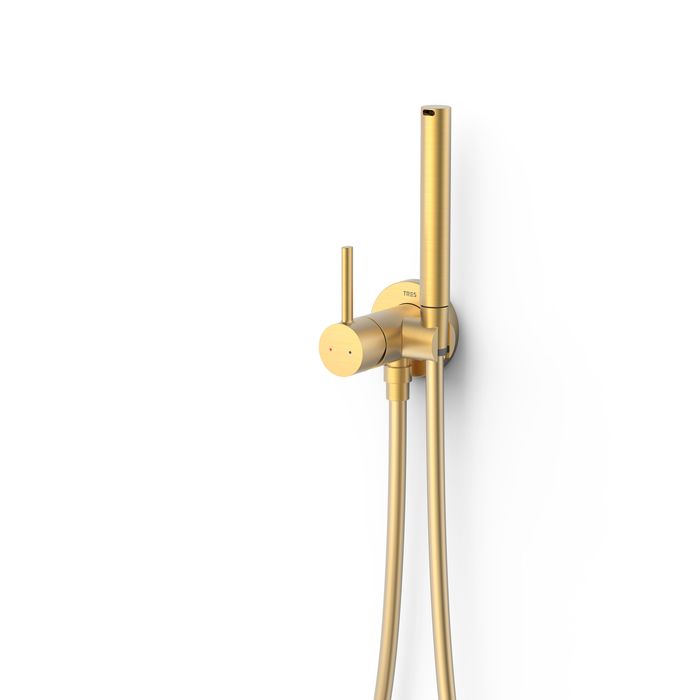 Гигиенический душ Tres Max-Tres со смесителем, золото матовое 24К (134123OM) - Фото 1