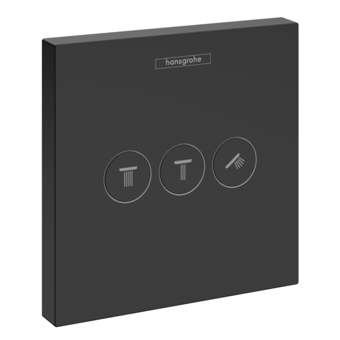 Переключатель положений Hansgrohe ShowerSelect на 3 потребителя, черный матовый (15764670) - Фото 1