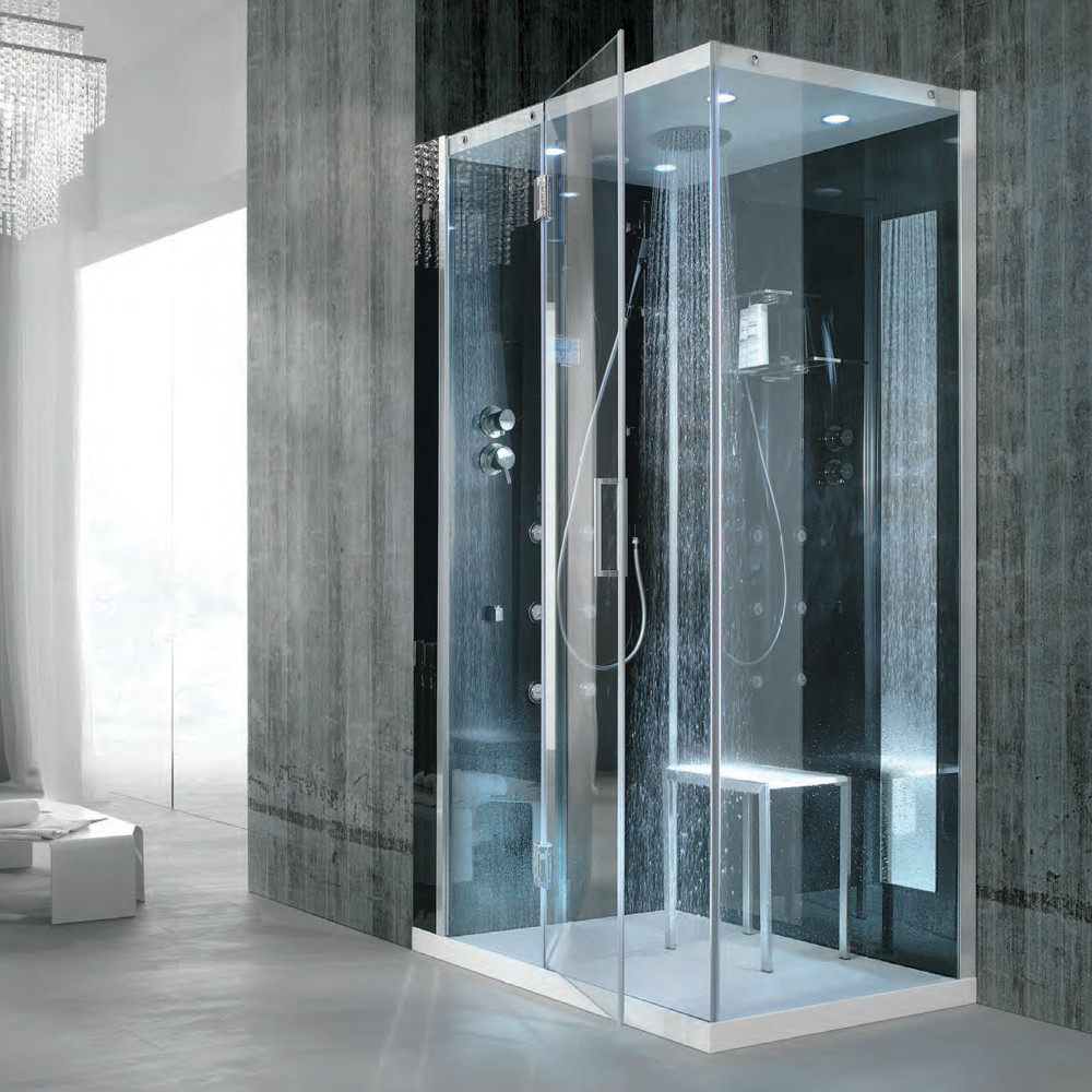 Багатофункціональна душова кабіна з турецькою лазнею Hafro Tempo Junior 100х100 (1TPA7D3) - Фото 1