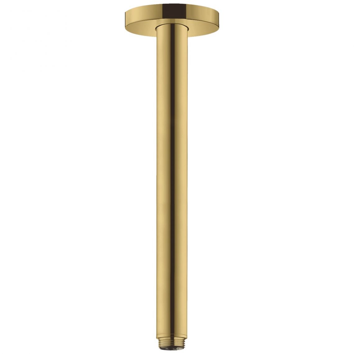 Держатель верхнего душа потолочный Hansgrohe S 300 мм, Polished Gold Optic (27389990) - Фото 1