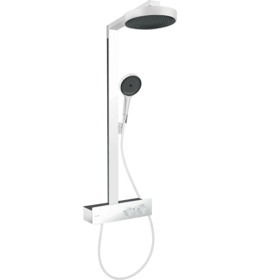 Душова система Hansgrohe Rainfinity Showerpipe 250 1jet EcoSmart + термостат ShowerTablet 350, Matt White (28742700) - Фото 1