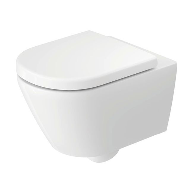 Унітаз підвісний Duravit D-Code Rimless з кришкою, білий (29030900212_0028490021) - Фото 1