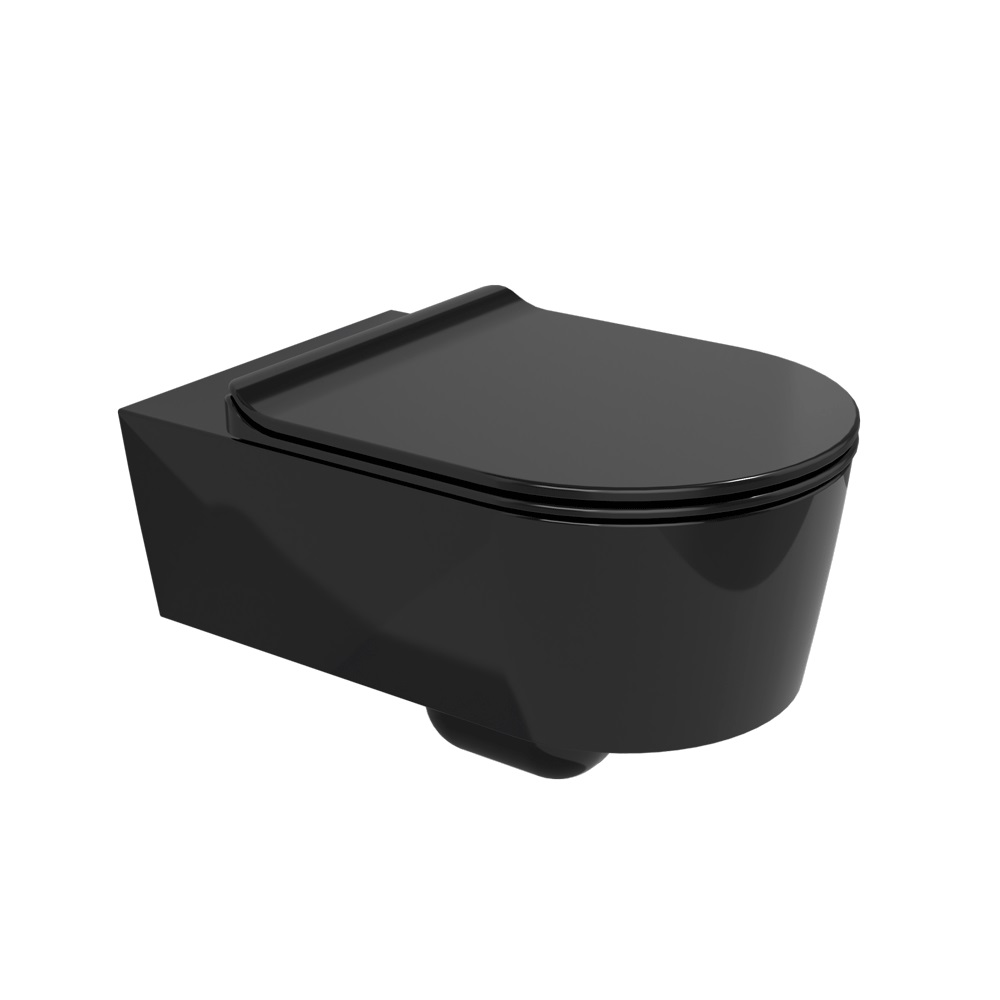Унитаз подвесной Flaminia Link, с системой Goclean, черный глянцевый (5051WCG) - Фото 1