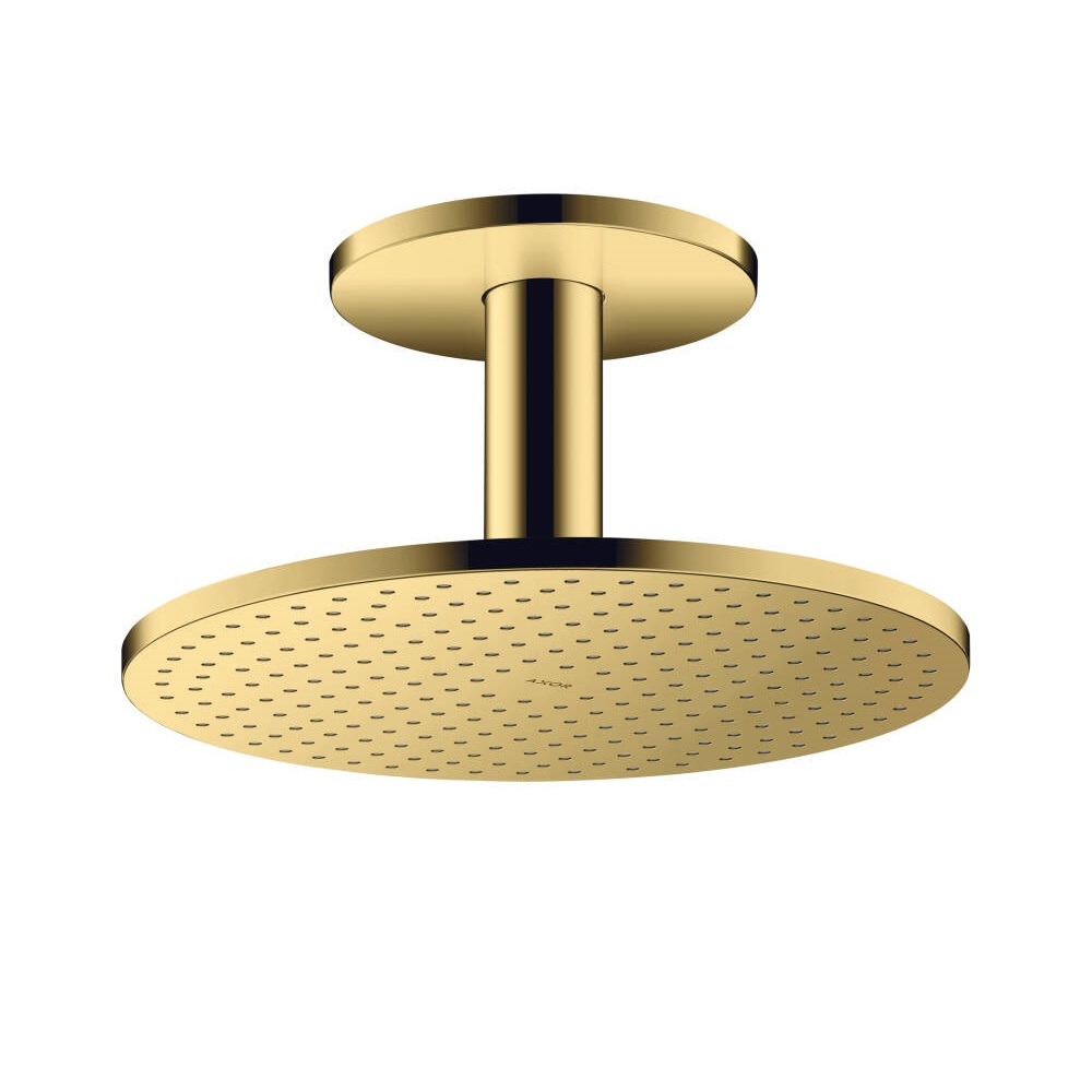 Верхний душ с держателем AXOR ShowerSolutions 300 1jet, polished gold optic (35301990) - Фото 1