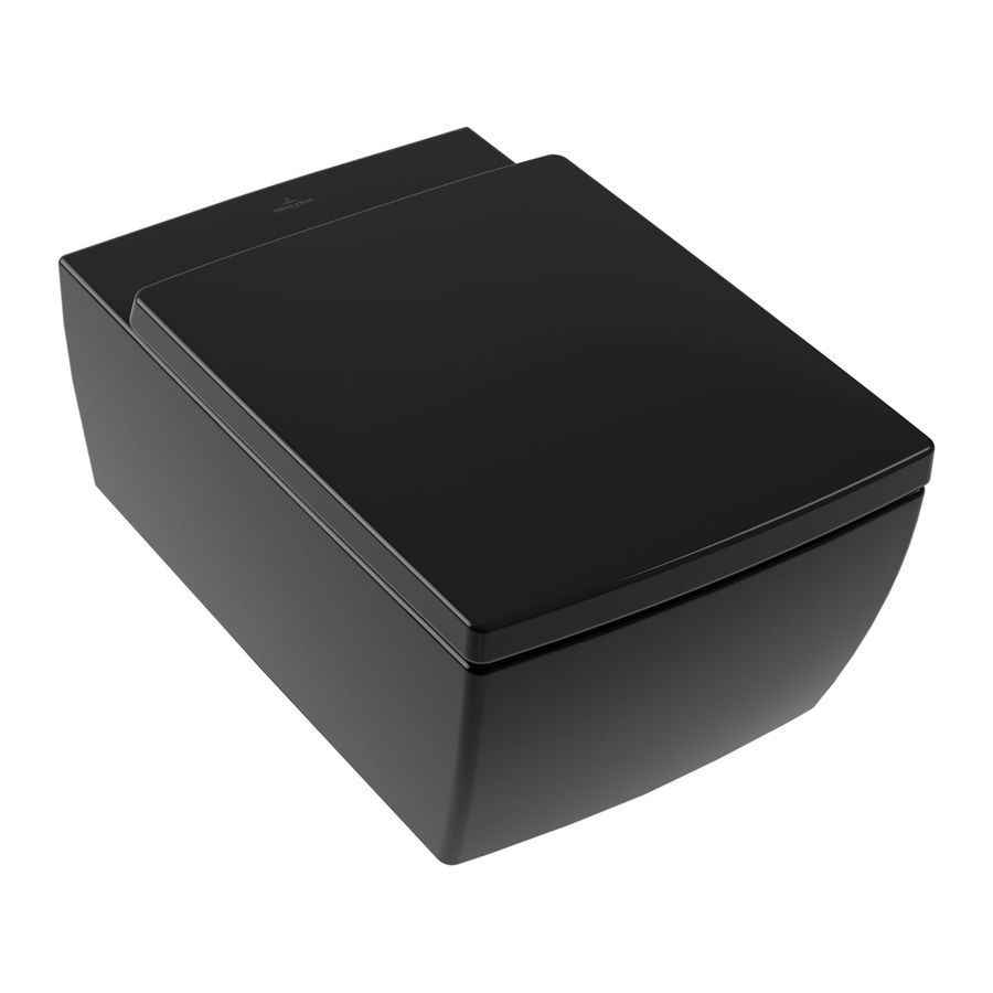 Унитаз подвесной Villeroy & Boch Memento 2.0 Ebony Ceramic Plus, черный (4633R0S5) - Фото 1