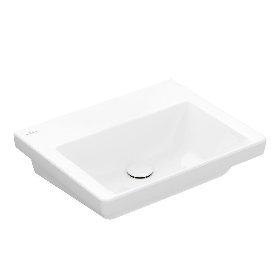 Умывальник подвесной Villeroy & Boch Subway 3.0 55x44 см White Alpin CeramicPlus (4A7055R1) - Фото 1