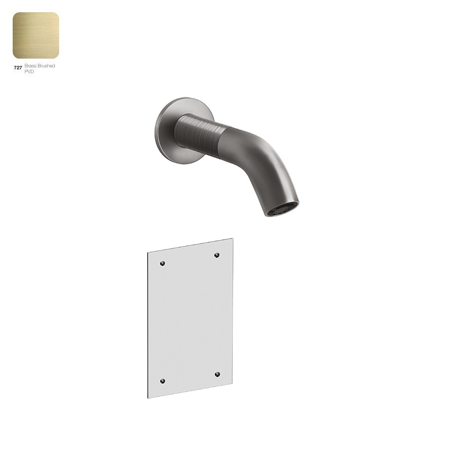 Излив Gessi Trame, для электронного смесителя, настенный, Bruched Brass PVD (54315727) - Фото 1