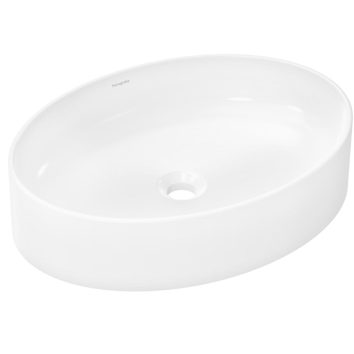 Умывальник овальный Hansgrohe Xuniva D без перелива, 550x400 мм, белый (60165450) - Фото 1