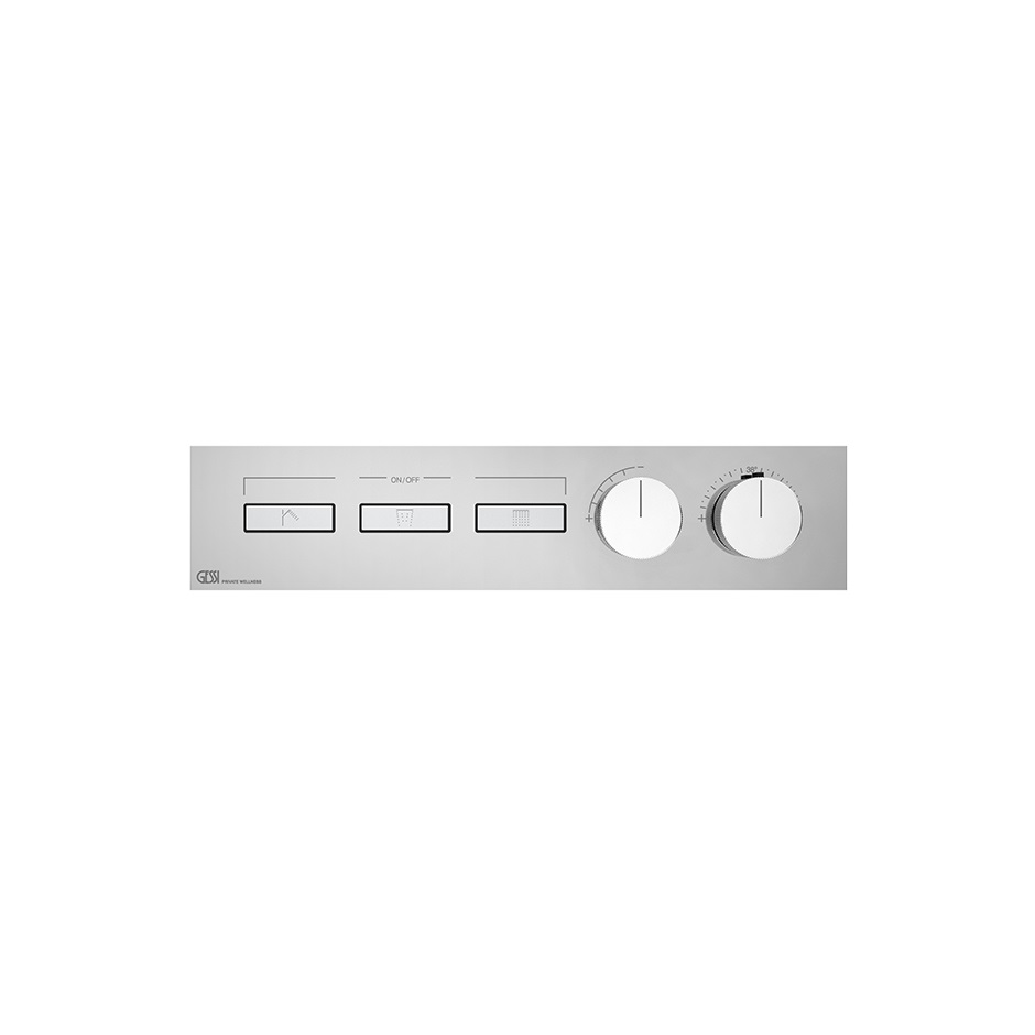 Термостат Gessi Hi-Fi Linear, 3 функции, внешняя часть, Chrome (63014031) - Фото 1