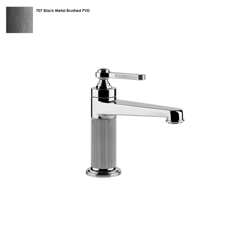 Змішувач для умивальника Gessi Venti 20, Black Metal Bruched PVD (65002707) - Фото 1