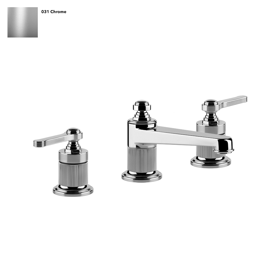 Смеситель для умывальника Gessi Venti 20, на 3 отверстия, низкий, Chrome (65013031) - Фото 1
