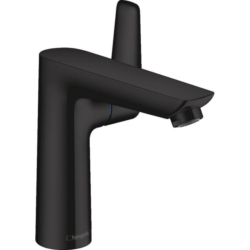 Смеситель для умывальника Hansgrohe Talis E 150 с донным клапаном, черный матовый (71754670) - Фото 1
