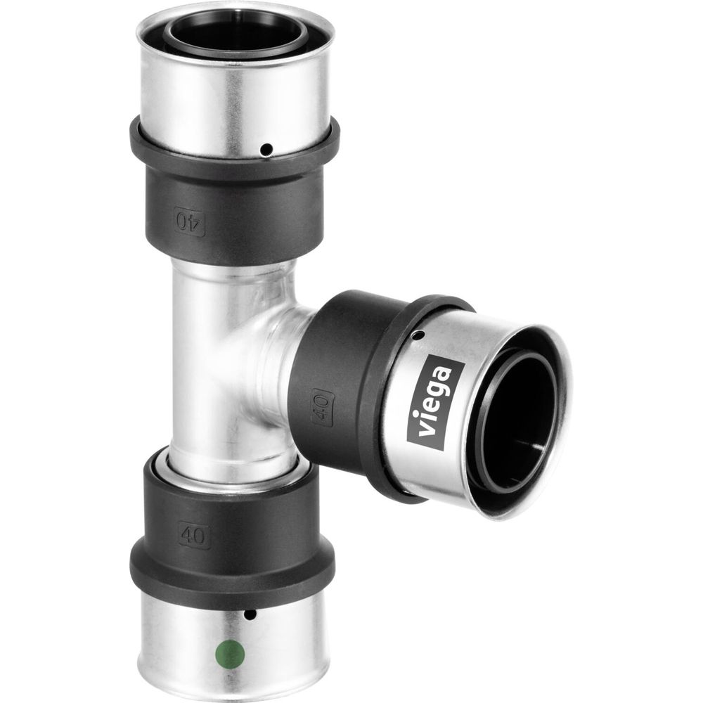 Трійник Viega Smartpress рівнопрохідний d=16 мм, нержавіюча сталь (729929) - Фото 1