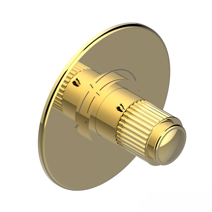 Змішувач термостатический для душа THG Jaipur metal круглий, зовнішня частина, золото (A9F-F01-5100BR) - Фото 1
