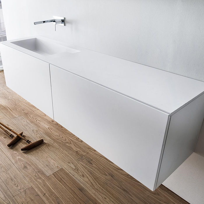 Комплект мебели Falper Viaveneto 160х45х45 см, белый матовый (AE6160SXB0/P8B160SX00) - Фото 1