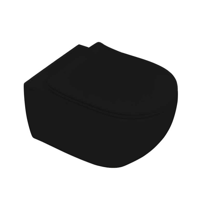 Унитаз подвесной Flaminia MINIAPP 48.5x36 h27 см с системой Goclean, укороченный, черный глянцевый (AP119G) - Фото 1