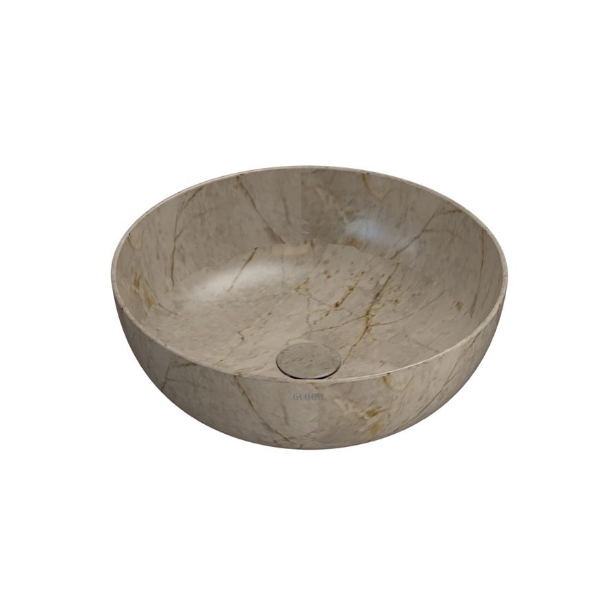 Умивальник на стільницю Globo T-Edge, d45, Arabescato Brown (B6T45AB) - Фото 1