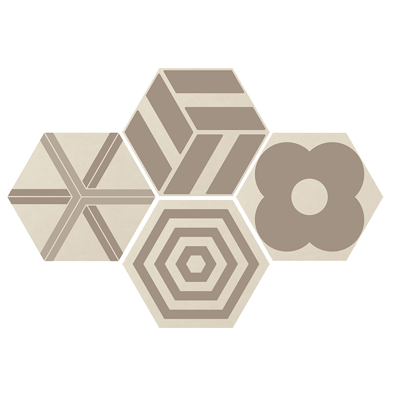 Керамогранит Ornamenta Corebasics Patchwork Ivory Hexagon 60 (CB60PATCHI) - Фото 1