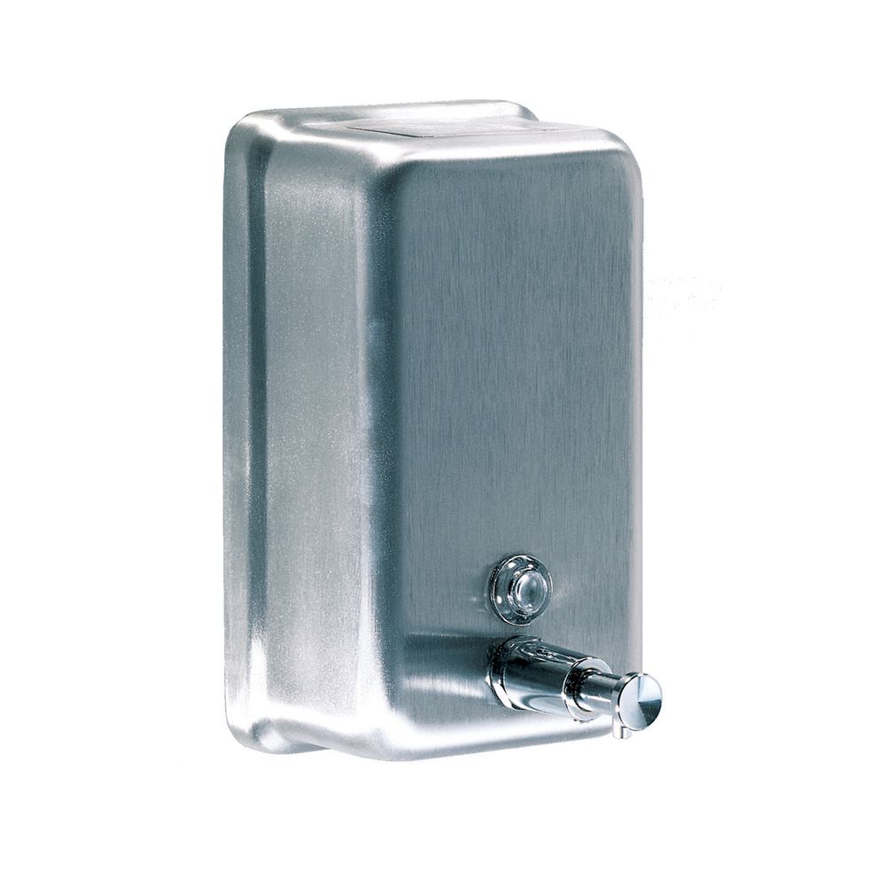 Дозатор жидкого мыла кнопочный Mediclinics 1.1 л, сатиновый (DJ0111CS) - Фото 1
