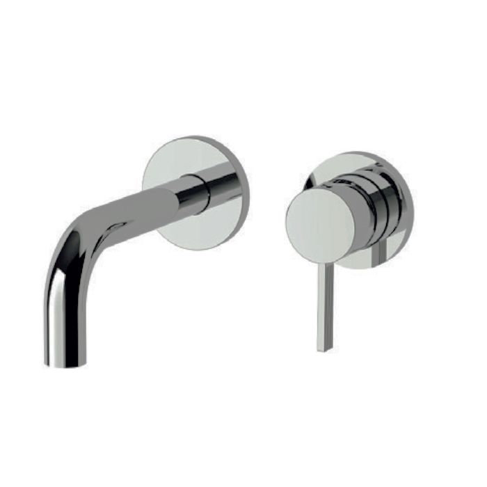 Смеситель для умывальника Paffoni FOX встроенный, излив 175 мм, Steel Looking (FOX006ST70) - Фото 1