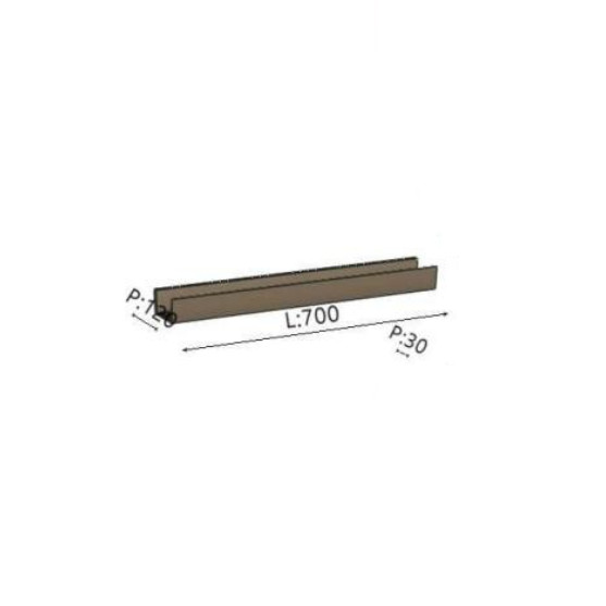 Полочка Arcom 700х60х120 мм, Metal Bronzo (G295) - Фото 1