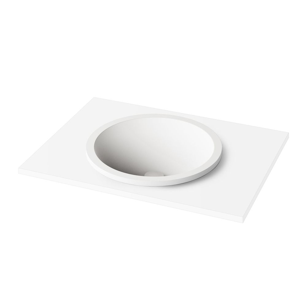 Умывальник врезной PAA Round In, Silkstone, D=44, Matte White (IROSIN_00) - Фото 1