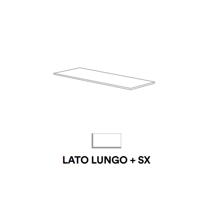Керамогранит Marazzi Gradone Cementum20 Lead Lav. Lato Lungo e Sx 40х120 (0.48Mq) (MA0Y) - Фото 1