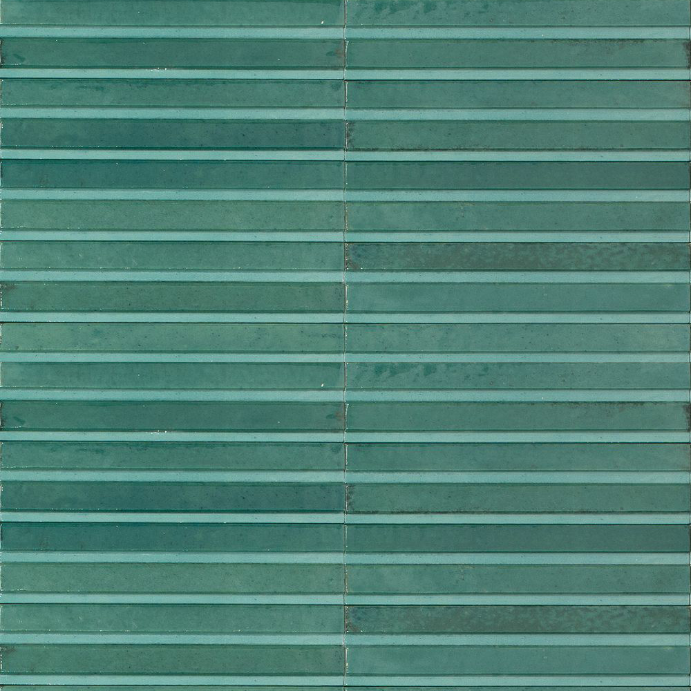 Керамогранит Marazzi Crogiolo Lume Emerald Struttura 3D Rake 6х24 Lux 14mm (MP9G) - Фото 1