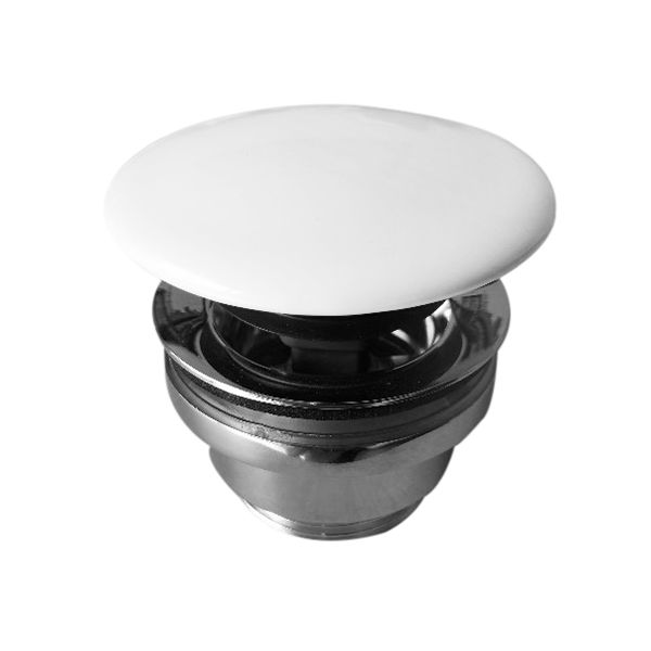 Донный клапан с керамической крышкой Flaminia click-clack, белый (PLCE) - Фото 1