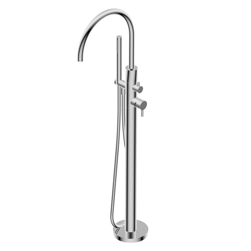 Смеситель для ванны Ritmonio Diametro35 S,напольный, внешняя часть, Brushed (PR52DB202IX) - Фото 1