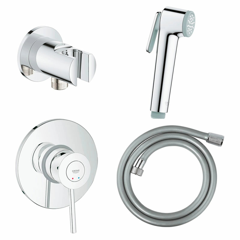 Набор для гигиенического душа Grohe BauClassic, хром (UA11104802) - Фото 1