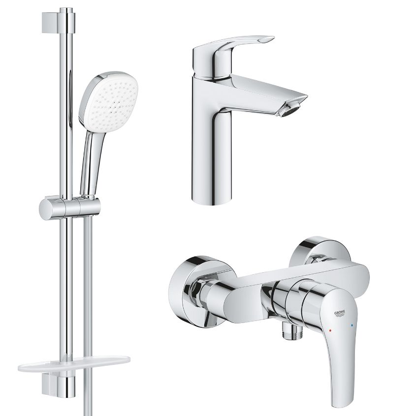 Комплект змішувачів для душу Grohe Eurosmart 3в1, хром (UA123244M1) - Фото 1