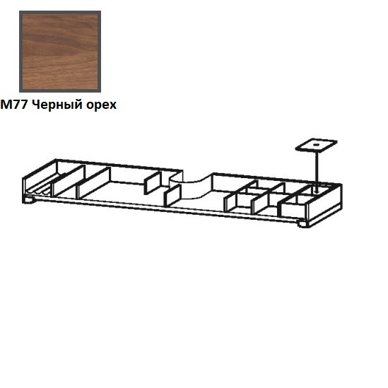 Разделитель для мебели uv9823 ширина 1220мм, черный орех (UV98237777) - Фото 1
