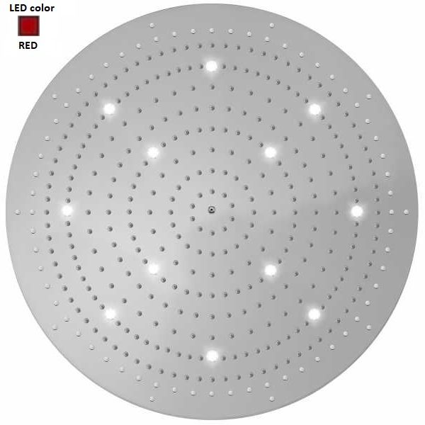 Верхній душ BOSSINI DREAM-XL OKI, 12LED (червоний), для підвісної стелі d100сm, хром (WI0384000030116) - Фото 1