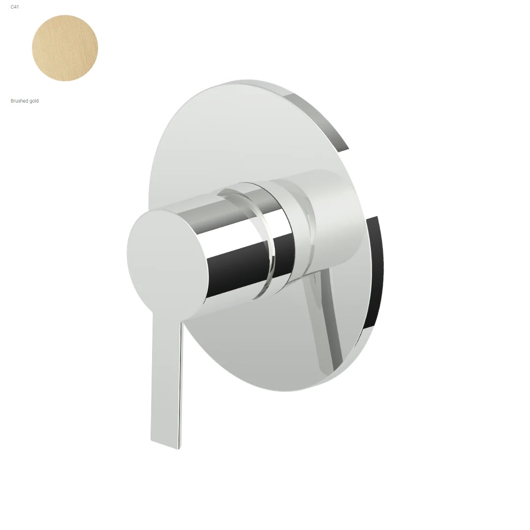 Смеситель для душа Zucchetti Gill, внешняя часть, Brushed gold (ZGL122.C.41) - Фото 1