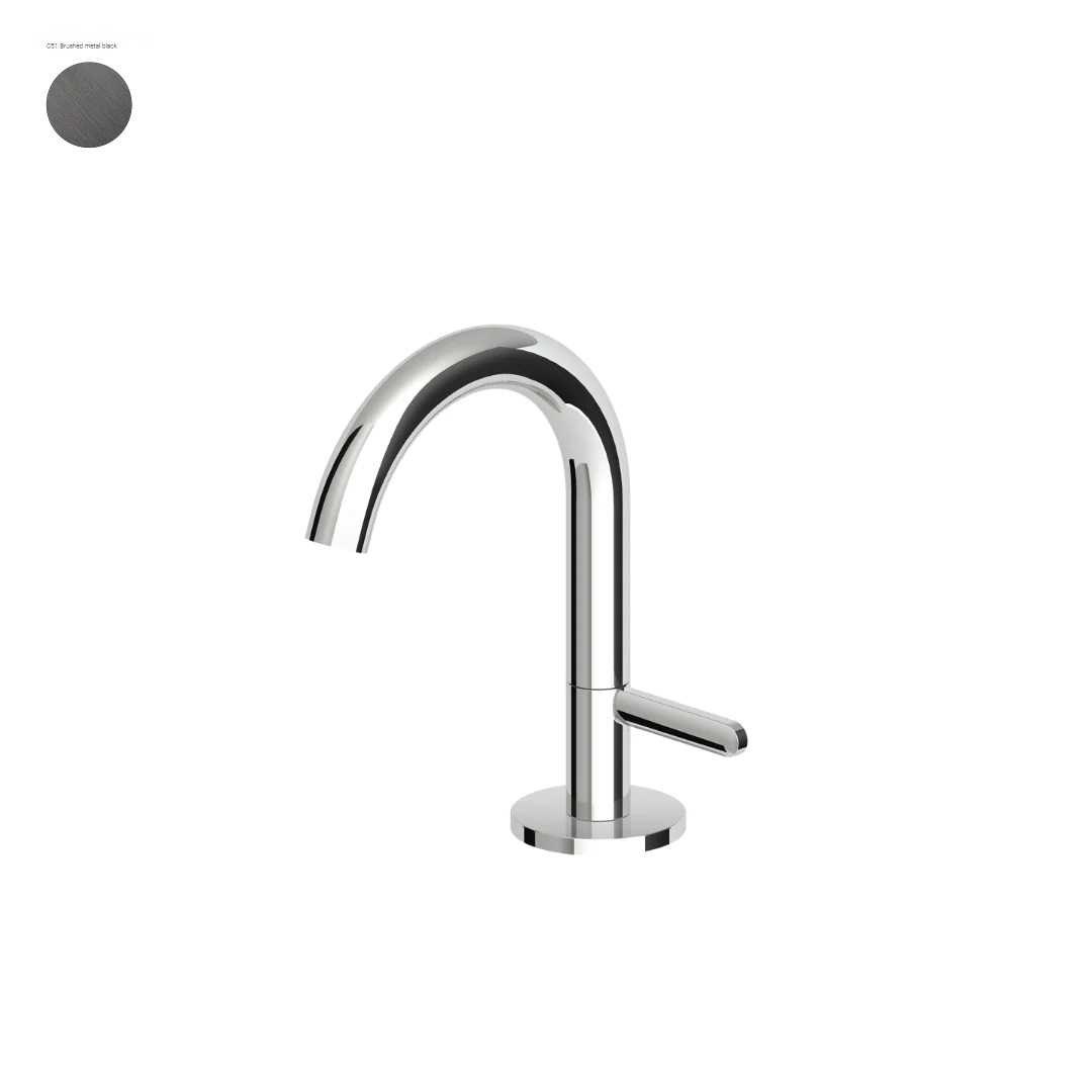 Змішувач для умивальника Zucchetti Isy22, Brushed metal black (ZIS2811.C51) - Фото 1