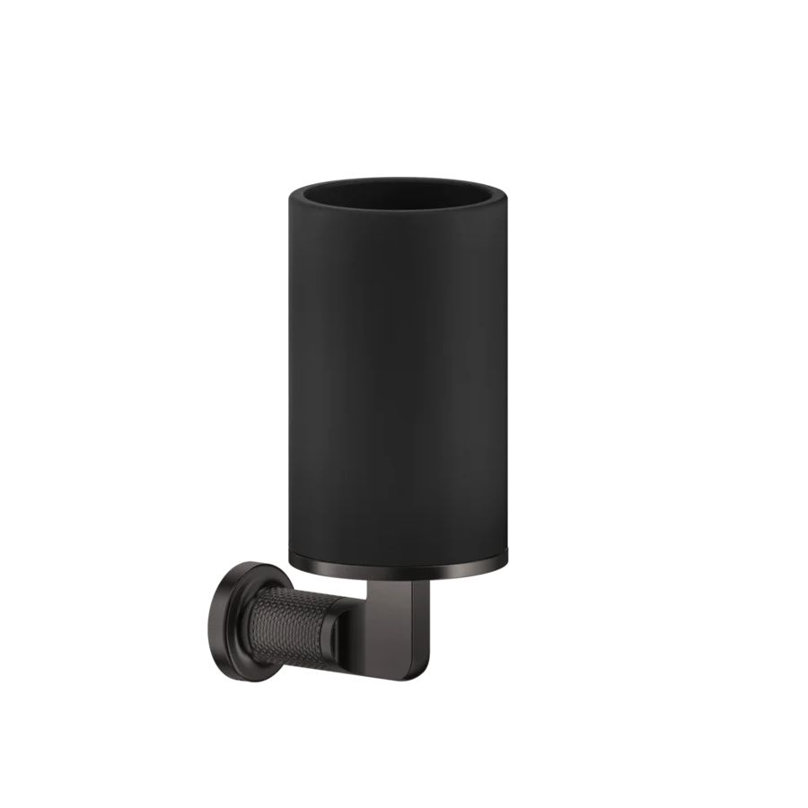 Склянка Gessi Inciso, настінна, чорна, Black Metal Bruched PVD (58508707) - Фото 1