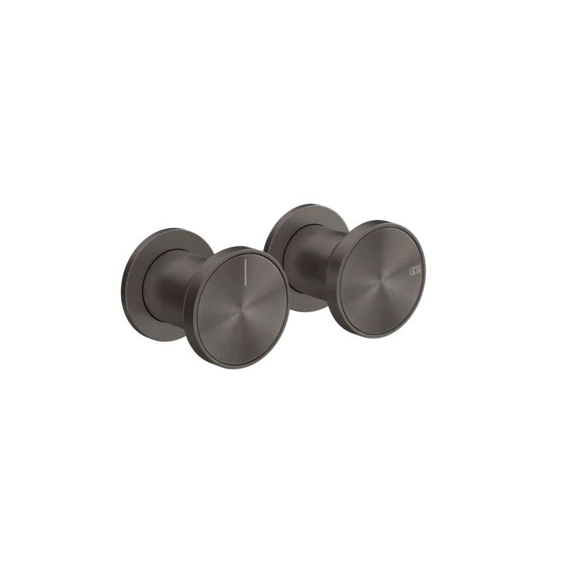 Смеситель для душа Gessi Origini на 2 выхода, Black Metal Bruched PVD (66079707) - Фото 1