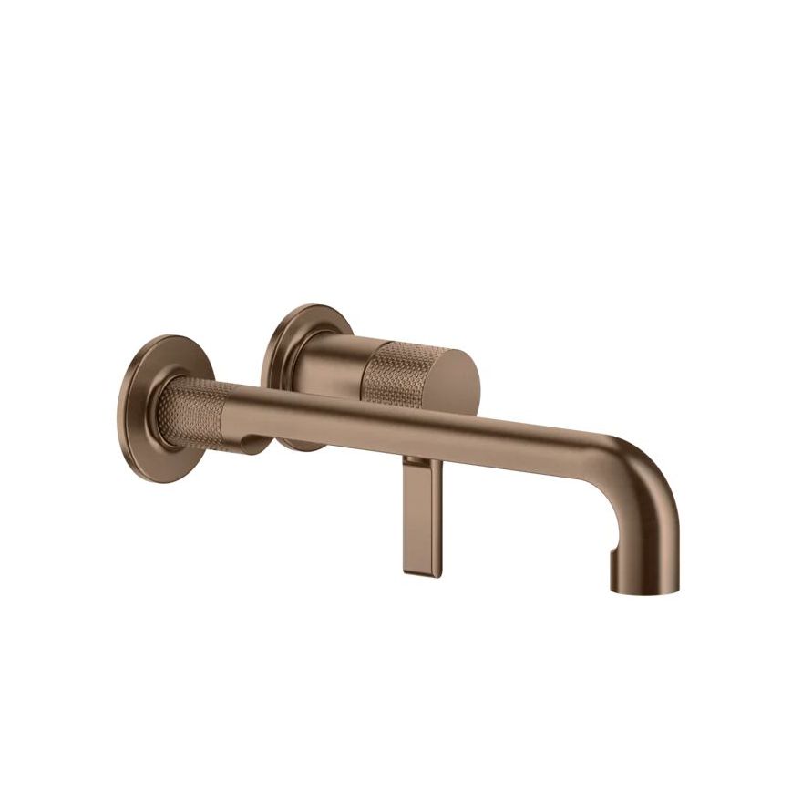 Смеситель для умывальника Gessi Inciso настенный, длинный излив, Copper Bruched PVD (58089708) - Фото 1