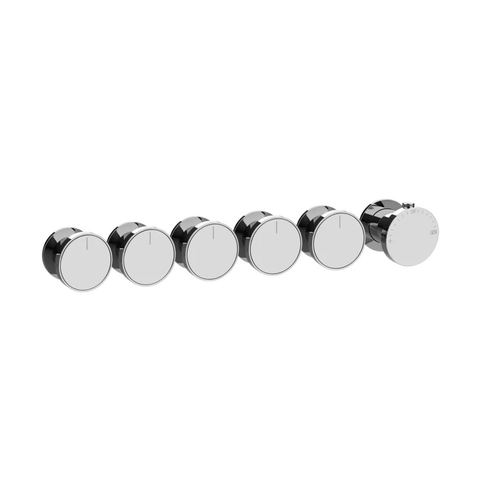 Термостат для душа Gessi Origini внешняя часть, 5 выходов, Chrome (66340031) - Фото 1