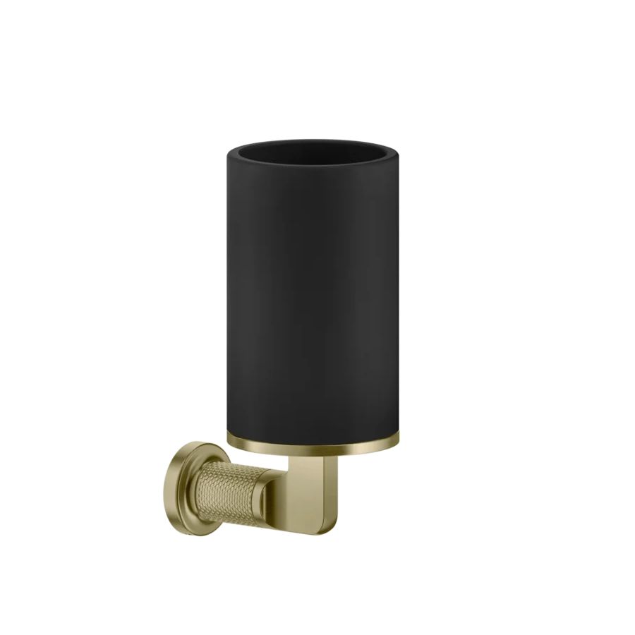 Стакан Gessi Inciso, настенный, черный, Bruched Brass PVD (58508727) - Фото 1